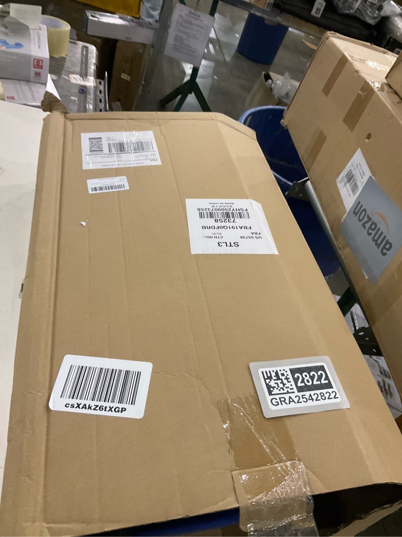 Condition photo showing As Is for Snow Pusher Shovel for Driveway Car Garage, Snow Removal Plow with D-Grip Handle Aluminum Strip, Ergonomic Heavy Duty Wide Snow Shovel for Home Outdoor, Blue