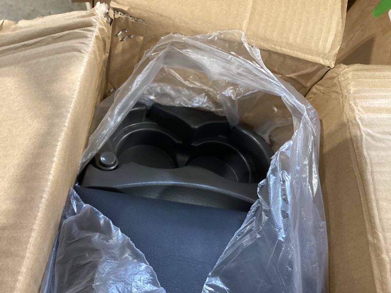 Condition photo showing Good Condition for black universal truck bench seat console with cup holders