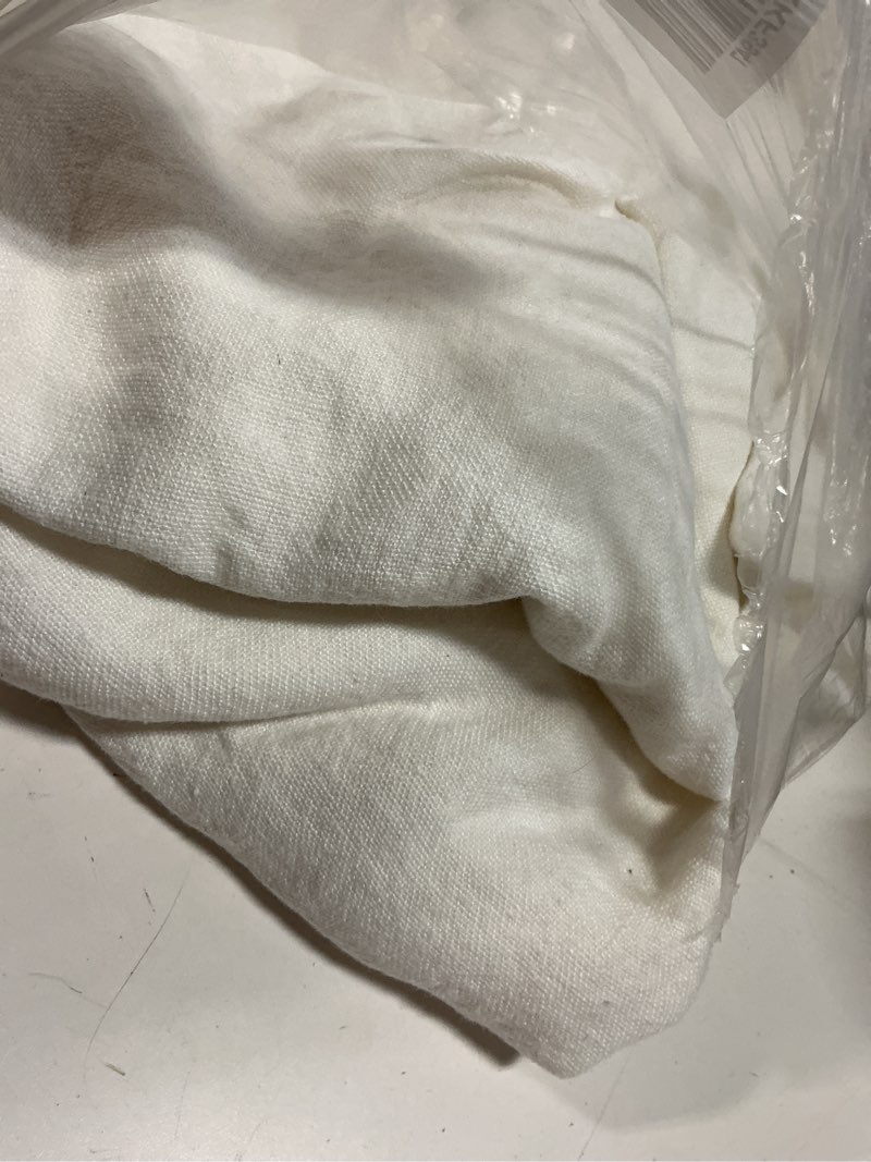 Condition photo showing Good Condition for vintage wash european linen bed cover, full/queen, ivory