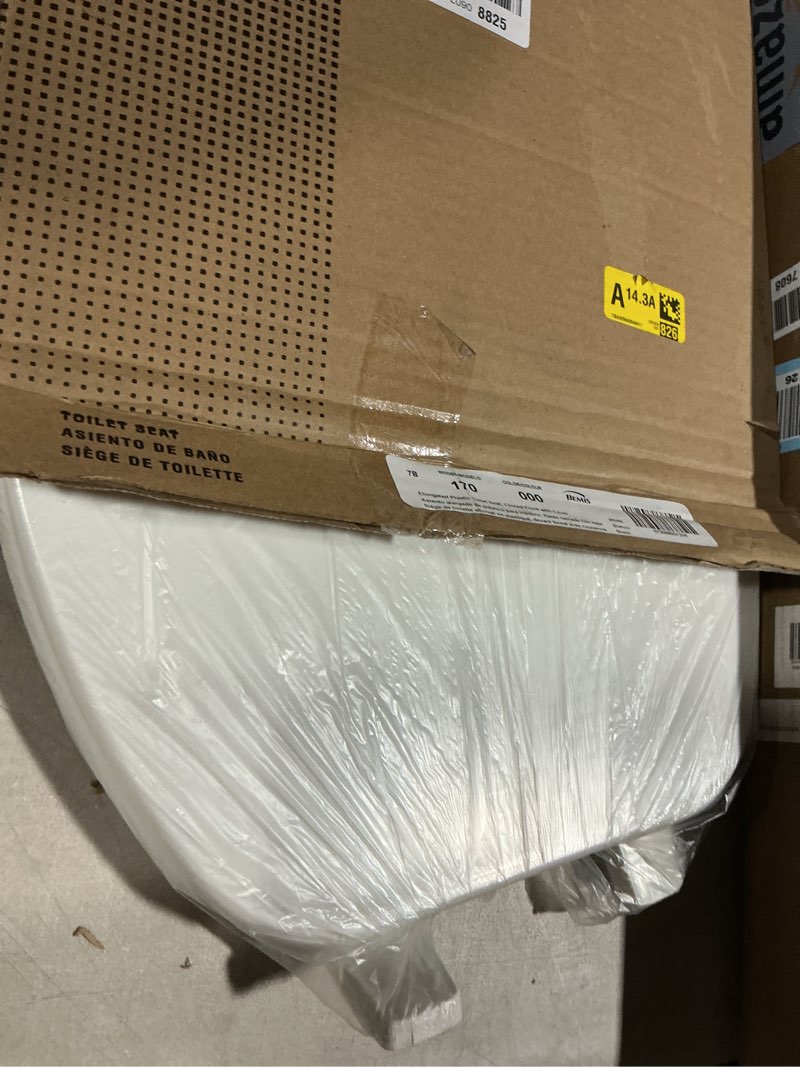 Condition photo showing As Is for bemis 170 durable plastic toilet seat, elongated, white