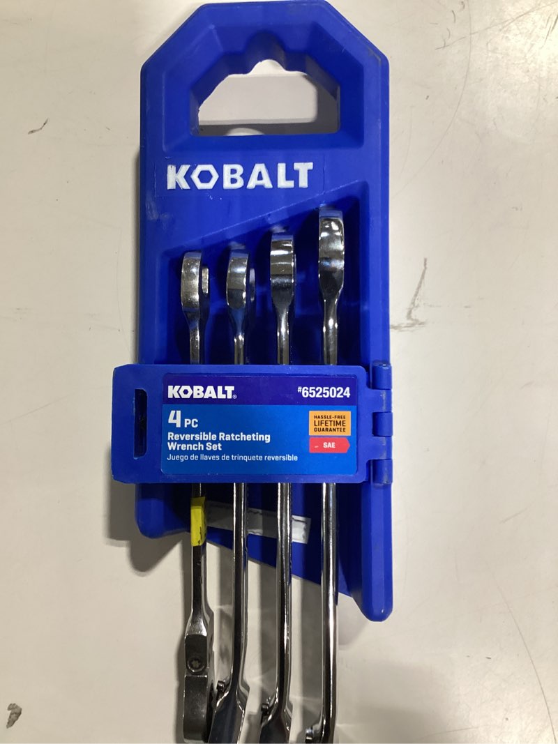 Condition photo showing New/Like New for kobalt 4 -piece set standard (sae) ratchet wrench