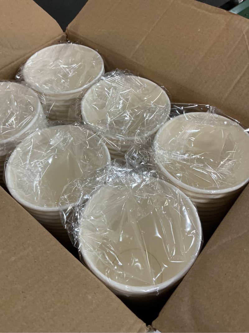 Condition photo showing New/Like New for litopak 210 pack 16 oz disposable paper coffee cup, hot/cold beverage drinking cups for water, paper coffee cups, white hot coffee cups, suitable for party, picnic, travel, and events white-16oz