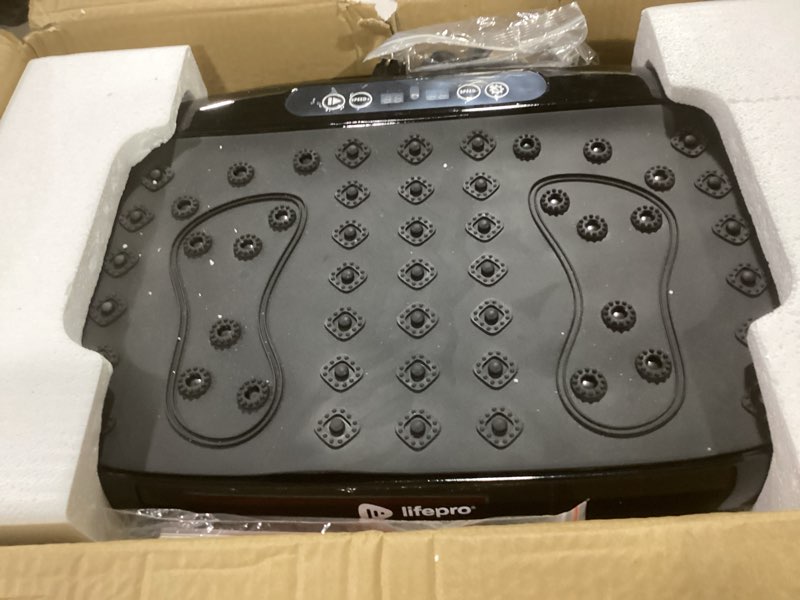 Condition photo showing Good Condition for Lifepro HexaPlate Lite Vibration Plate Exercise Machine with Magnetic Acupoints - Full Body Vibration Platform for Beginners and Recovery - Lymphatic Drainage Massager for Muscle Toning and Fitness Black