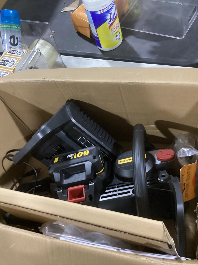 Condition photo showing As Is for cat® 60v 16" brushless chain saw (tool only) - dg630.9