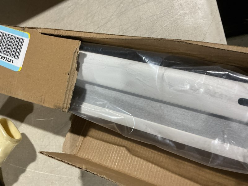 Condition photo showing Good Condition for arlo blinds faux wood blinds with crown  height, white, cordless window blinds & shades - blinds for indoor windows, faux wooden blinds for home, window shades