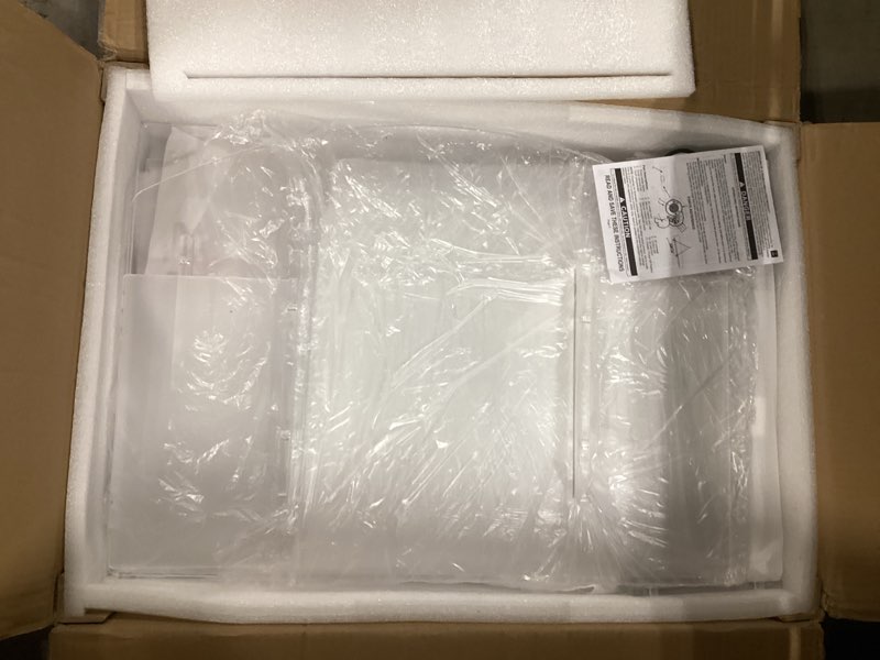 Condition photo showing New/Like New for rextact acrylic podium stand?49“ tall portable podium with lockable wheels, clear lecterns & podium with storage shelf for classroom, pulpit podium for church,wedding,presentation