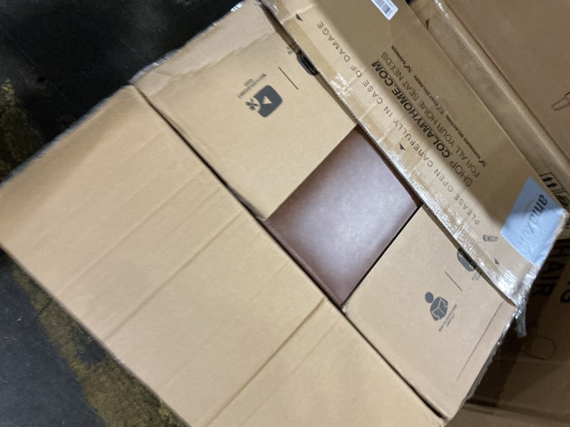 Condition photo showing Good Condition for incomplete COLAMY Swivel Rocking Recliner,Wide PU Leather Glider Sofa Chair with Ergonomic High Backrest for Living Room, Office, Bedroom?Cocoa?