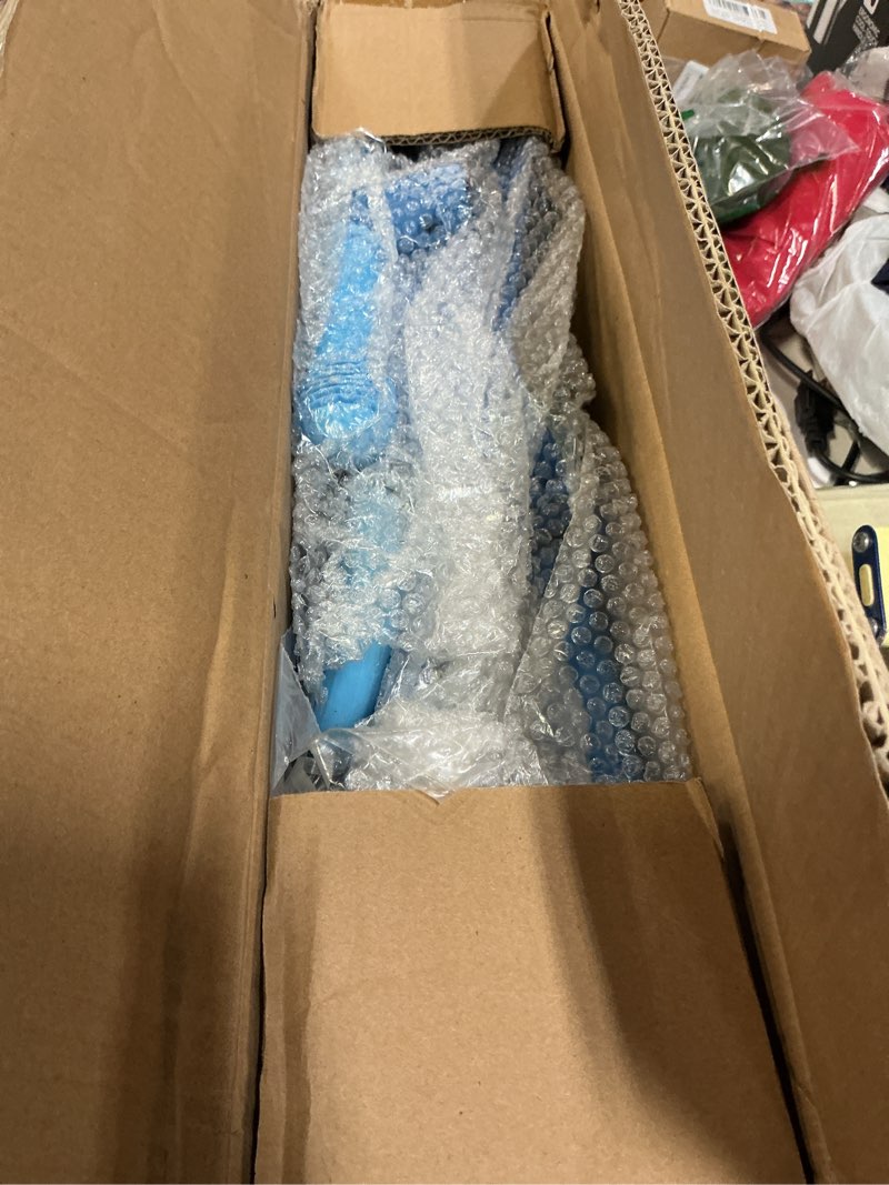 Condition photo showing New/Like New for Gotrax KS3 Kids Kick Scooter, LED Lighted Wheels, Adjustable Height Handlebars and Removable Seat, Lean-to-Steer & Widen Anti-Slip Deck, 3 Wheel Scooter for Kids Ages 2-8 and up to 100 Lbs Blue with Seat