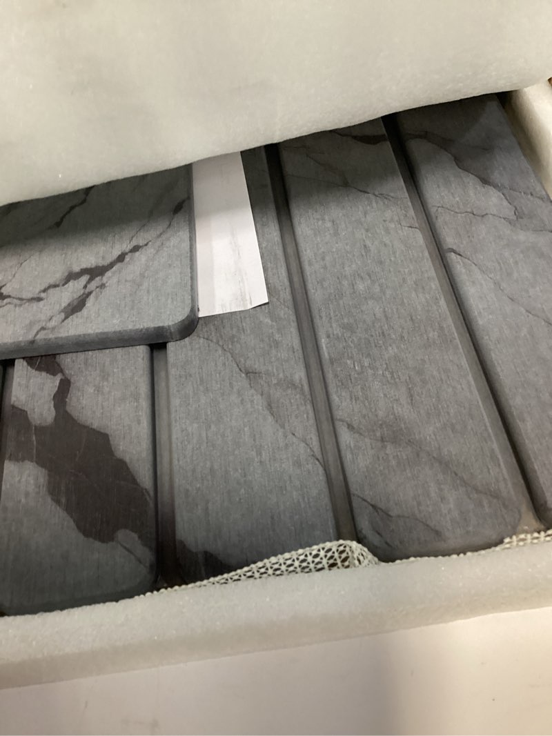 Condition photo showing Good Condition for large stone dish drying mat for kitchen counter, quick dry stone dishes mats,foldable water absorbing diatomaceous earth drying organizer pad for plate rack bottles utensils(dark gray 24"×16" & 8"x4") dark gray 24" x 16"