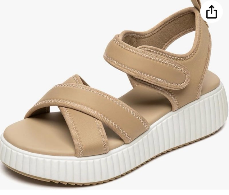 (( Size 9))Rihero Women's Comfortable Platform Sport Sandals Open Toe Soft Adjustable Summer Beach Wedge Sandals