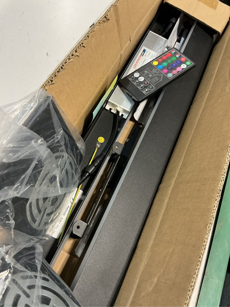 Condition photo showing As Is for 2-Packs Outdoor LED Wall Light: 24W 3000K Modern Wall Sconce Fixture Rectangular Black Wall Lamp - 23.5 Inches - IP65 Waterproof Anti Rust for Courtyard Balcony Porch 3000K Warm White