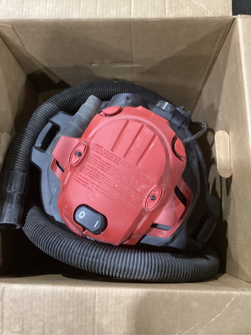 Condition photo showing As Is for NOT TESTED Vacmaster VOC812SF 1101 8-Gallon Premium Stainless Steel Wet/Dry Vacuum, Red Edition, 8 Gal
