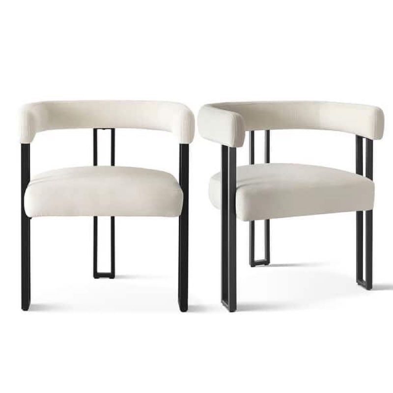 Dulcine Velvet Upholstered Armchair (Set of 2)