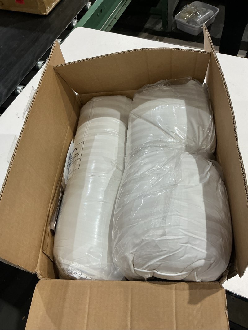 Condition photo showing Good Condition for beckham hotel collection bed pillows standard/queen size set of 2 - original soft down alternative pillow for sleeping - soft support for back, stomach or side sleepers queen / standard white