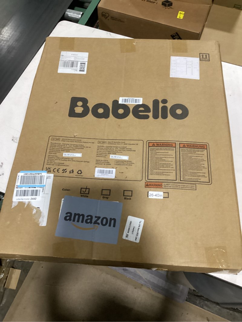 Condition photo showing New/Like New for BABELIO Safety Gate Door Fits for Stairs, Narrow and Wide Doorways with Auto Close, Easy Install, No Drilling, Pressure Mounted for Baby, Child, Pets, Dog/Puppy, 26''-40'', White White 30"Tall 26"-40" Wide