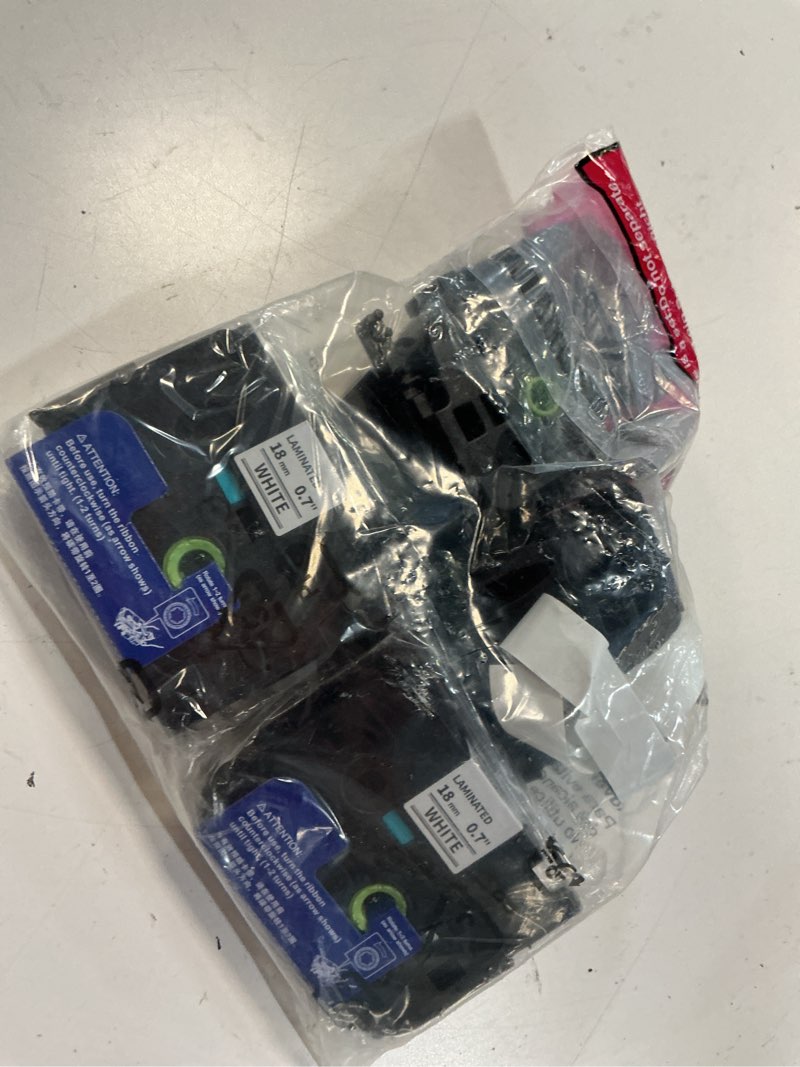 Condition photo showing Good Condition for anycolor tze-241 tz tape 18mm laminated white replacement for brother p touch 3/4'' (0.7") label maker tape tze241 for brother ptouch pt-d400 d410 d600 d610bt d460bt refills, 5-pack black on white 18mm (0.7 inch) 5