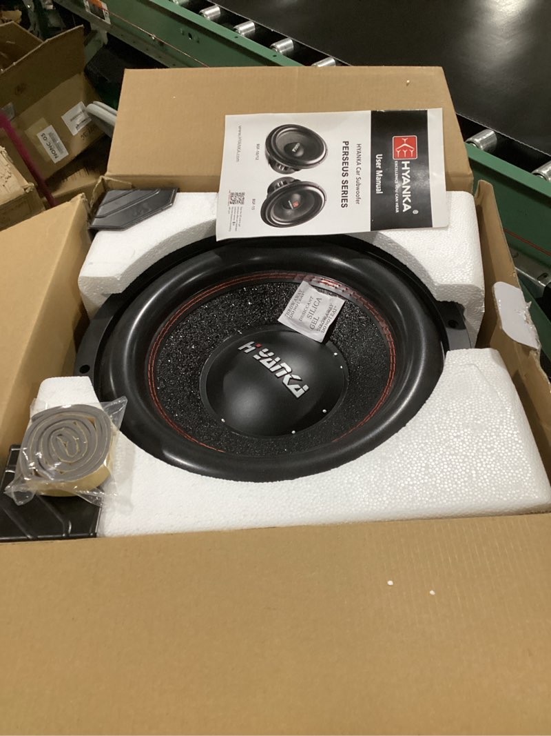 Condition photo showing Good Condition for h yanka 12 inch subwoofer - 12 inch paper cone subwoofer car audio, black aluminum basket, dual voice coil 2 ohm impedance 12 subwoofer, 1800w max power 12 inch competition subwoofer