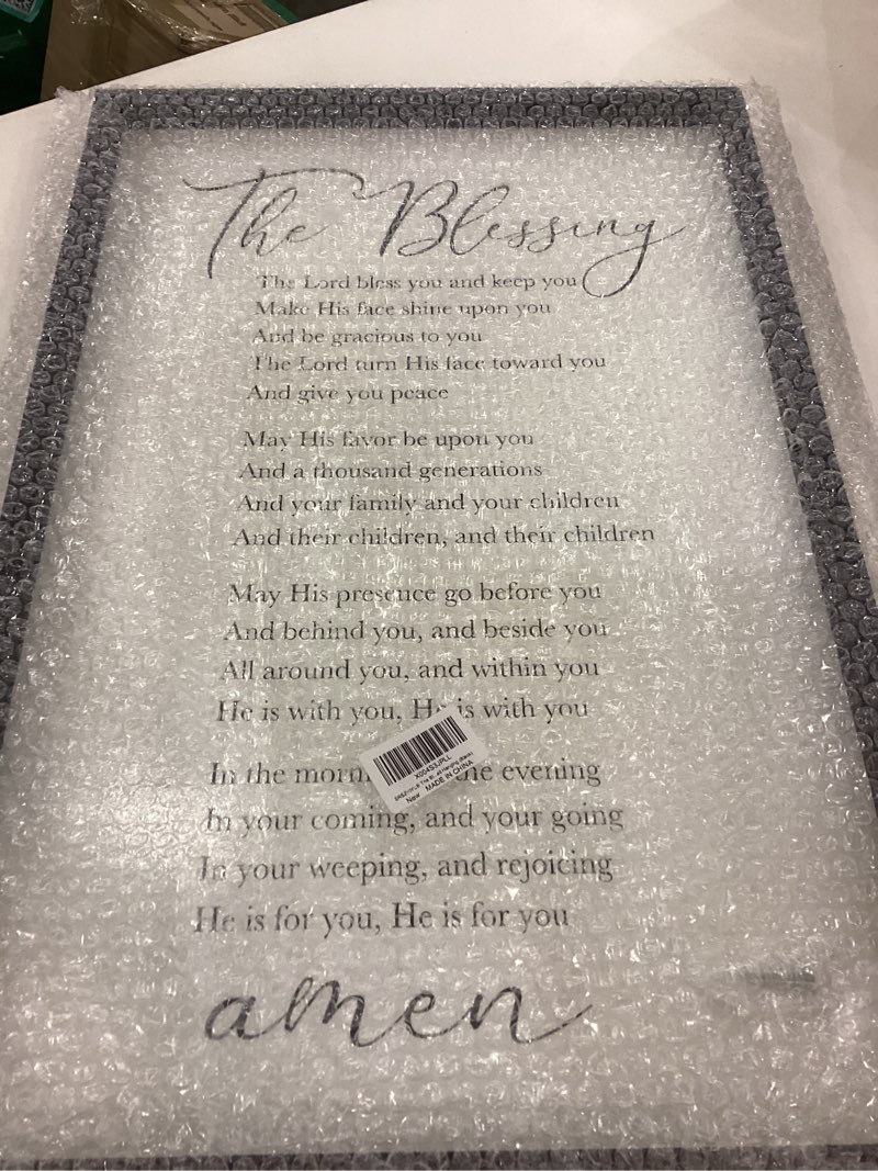 SRSZHIYUE The Blessing Song Lyrics Christian Wall Decor 16"×24" Scripture Amen Quotes Sign Religious