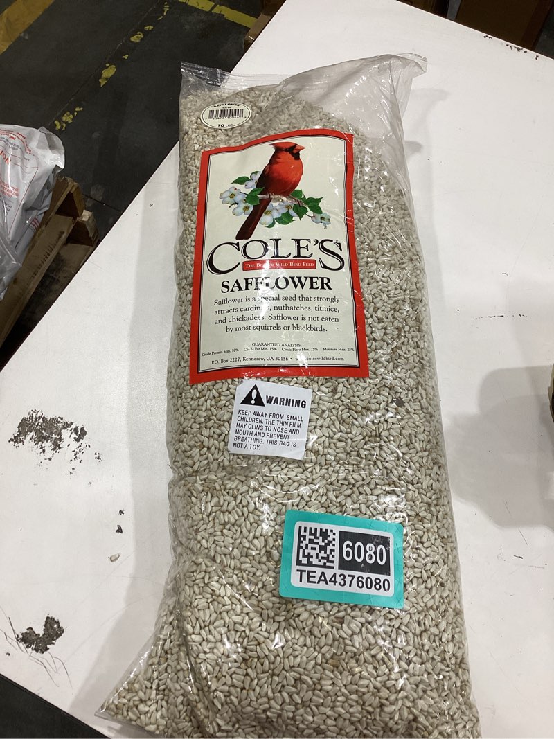 Condition photo showing New/Like New for cole's sa10 safflower bird seed, 10-pound