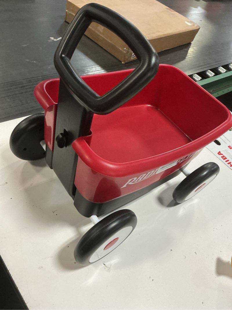 Condition photo showing Good Condition for radio flyer my 1st wagon 2-in-1 walker & pull wagon with beach and garden tools for toddlers ages 1-4, red my 1st wagon w/garden tools