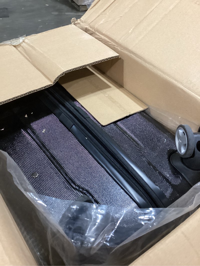 Condition photo showing As Is for Samsonite Omni PC Hardside Expandable Luggage with Spinner Wheels, Checked-Large 28-Inch, Black, 68310-1041