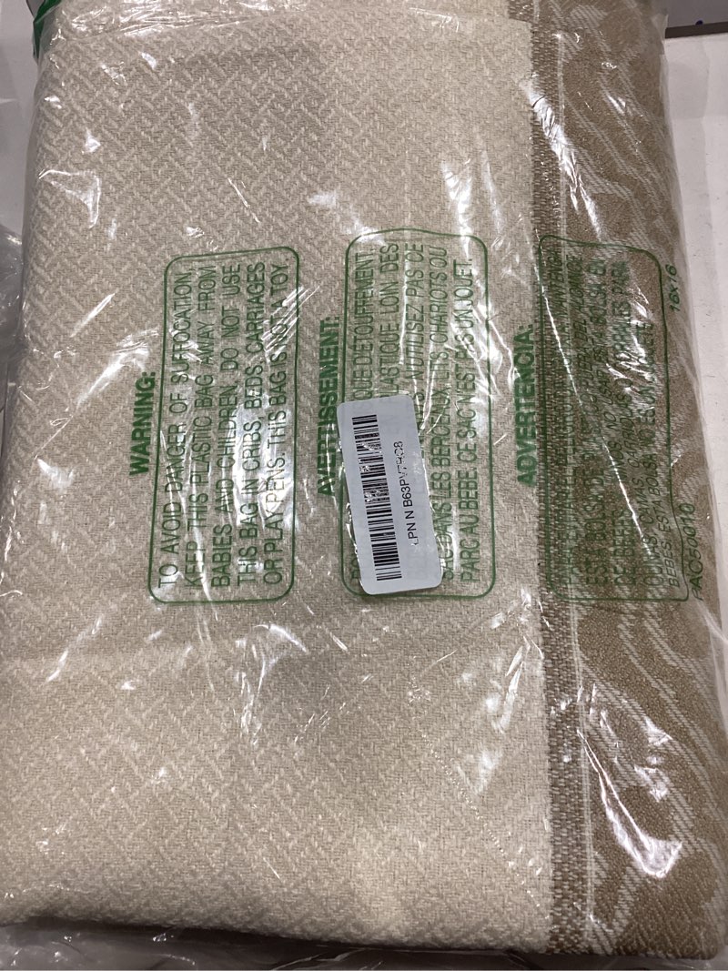 Condition photo showing Good Condition for Linen Tablecloths for Rectangle Tables,About 8 FT Table Cloth Advanced Waterproofing Technology for Dinningroom,Farmhouse 102" x 55"?Fits tables 78"-90" in length? Beige Bx