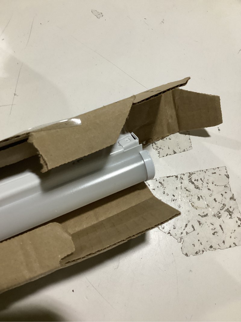 Condition photo showing As Is for lithonia lighting 2ft light fixture, led strip light, 120v, 4000k cool white light, 2-foot, 1-light, white (mnsl l23 1ll 120v 40k 80cri m6)