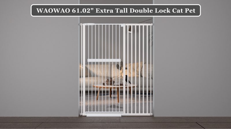 Pet metal double-lock extra tall white 