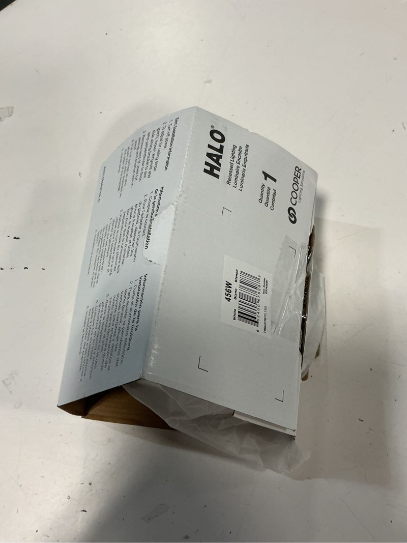 Condition photo showing New/Like New for Halo Recessed Lighting 6 in. Sloped-Ceiling Baffle Trim 456W