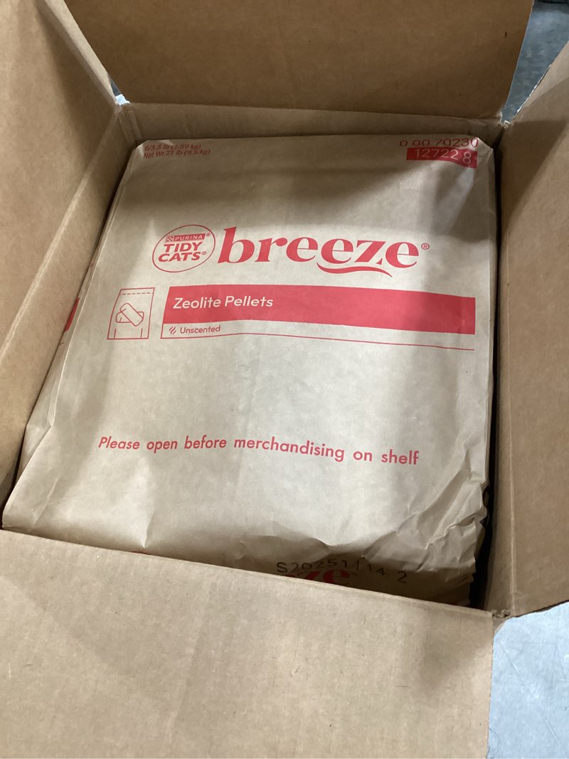 Condition photo showing New/Like New for purina tidy cats scented litter pellets, breeze enhanced refill litter pellets in recyclable box - (6) 3.5 lb. bags 3.5 pound (pack of 6)