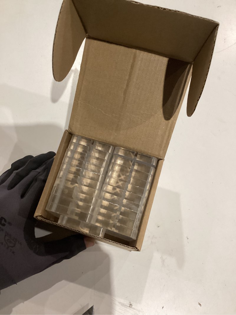 Condition photo showing New/Like New for Acrylic Sign Holders, 20 PCS Clear Place Card Holders with Card Slot, Table Numbers Display Stands, for Wedding/Menu/Meeting/Table Numbers Clear 3"-20P