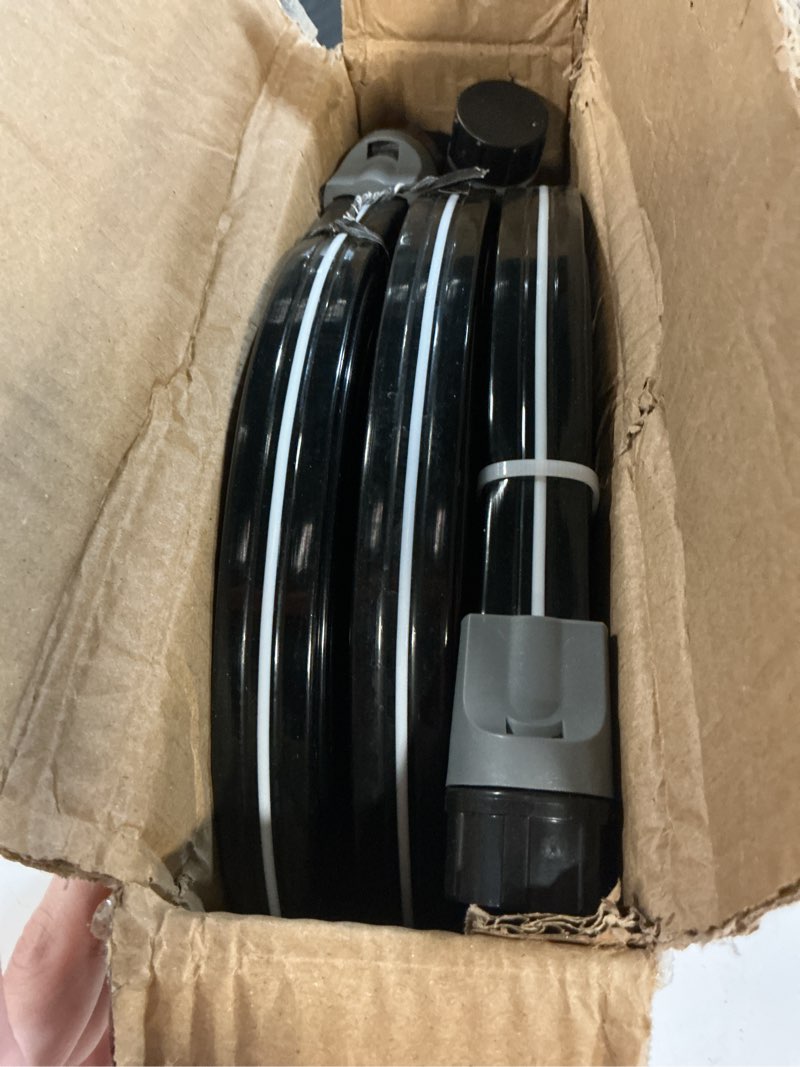 Condition photo showing Good Condition for sprinkler hose with holes 75 ft (25 ft 3pack), flat soaker hose 75 ft with garden staples and splitters, drip line irrigation hoses for lawn, vegetable watering hose (75 ft)