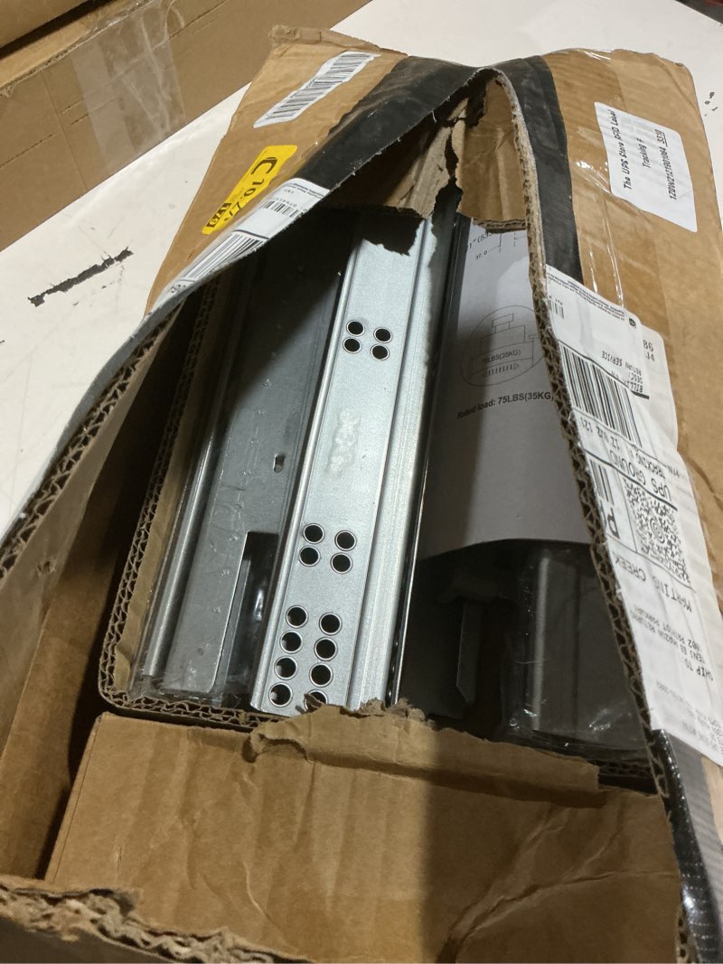Condition photo showing Good Condition for ocg undermount drawer slides 12 inch (6 pairs), full extension soft close concealed drawer runners, come with mounting screws and brackets 12 inch 6