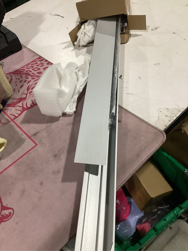 Condition photo showing Good Condition for canvas floater frame for 20x40 oil paintings, diy metal floating frame with 1.5” deep for stretched canvas art prints landscape portrait, horizontal or vertical display (silver) 20x40" silver