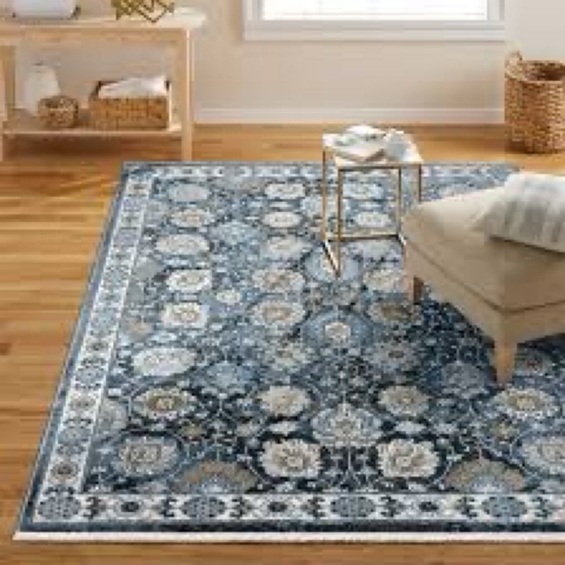 Allen + Roth Garden Indoor Floral/Botanical Area Rug 7.10X10.2”
