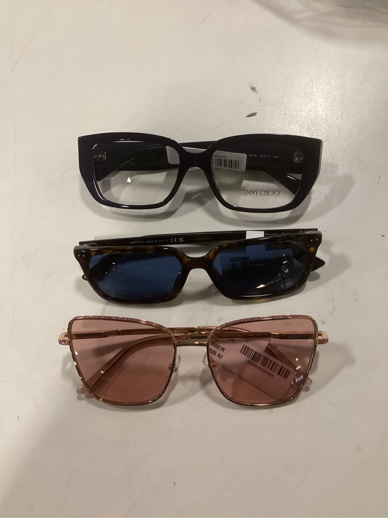 Pack of 3 Assorted Jimmy Choo glasses (Differenet models) 