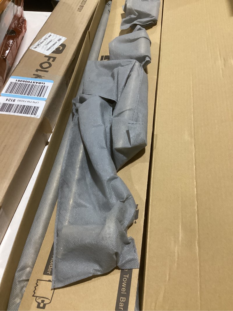 Condition photo showing Good Condition for JQK Bathroom Hardware Set, 5-Piece Bath Accessories Set Champagne Bronze Wall Mount Includes 24 in Towel Bar, 9 in HT Bar, TP Holder, Towel Hook x 2, BAS105-CB 5-Piece Champagne Bronze