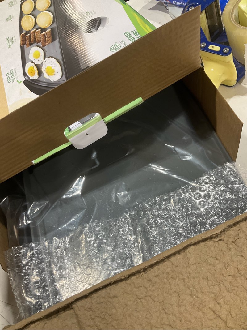 Condition photo showing Good Condition for greenlife 20" extra large electric griddle, black | pfas-free ceramic nonstick coating, temperature control, removable dishwasher safe drip tray, pancakes, eggs, omelet, burgers graphite black