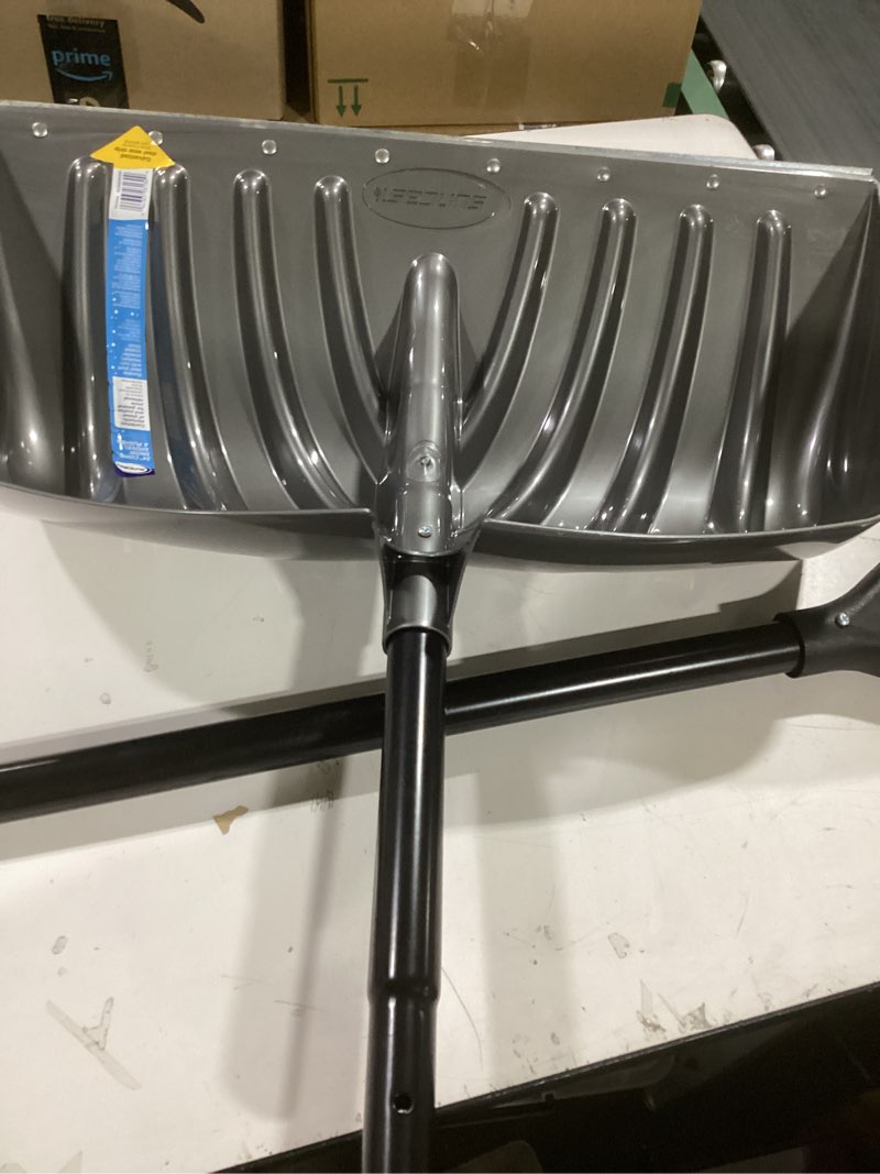 Condition photo showing Good Condition for Suncast 24” Combo Snow Shovel Pusher with Galvanized Wear Strip, D-Grip Handle, Heavy-Duty Snow Removal Tool for Effortless Clearing