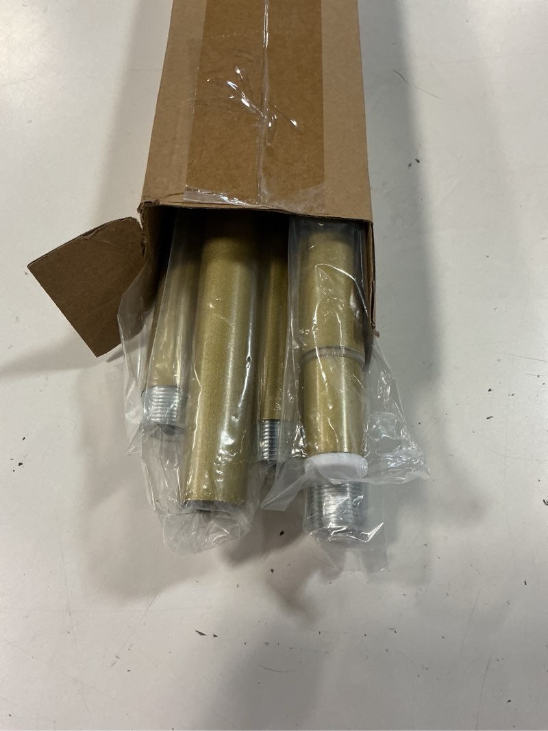 Condition photo showing New/Like New for mcrbeay shower curtain rod, 1" diameter heavy duty tension shower rod, non slip adjustable 28-74 inch no drilling shower curtain rods spring tension for bathroom, shower stall, no rust, chrome gold 28-74 inches gold
