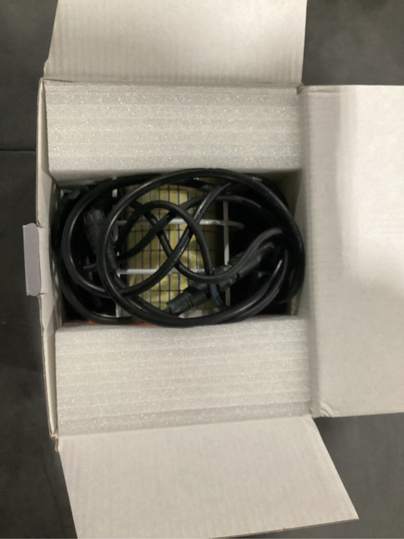 Condition photo showing Good Condition for 80w led temporary work light 12000lm 5000k construction lights led work light ip67 dust waterproof portable lights with stainless steel guard hook for mine wharf job site garage factory lighting