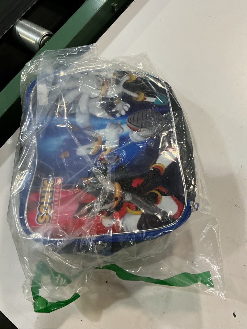 Condition photo showing Good Condition for sonic the hedgehog insulated lunch bag with adjustable shoulder straps