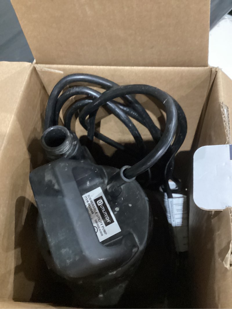 Condition photo showing As Is for utilitech 0.167-hp thermoplastic submersible utility pump