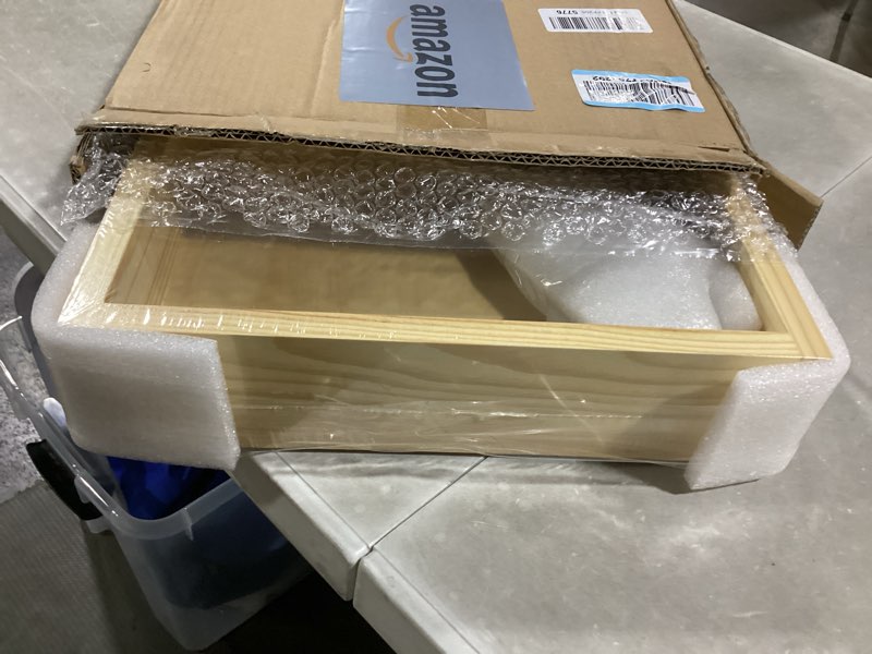 Condition photo showing Good Condition for 13”W x 21”D x 3”H Soft Close Slide Out Wood Drawer Organizer for Kitchen, (Cabinet Opening Width>14.5 inches for Bottom Assembly, Width= 14 inches for Side Assembly)