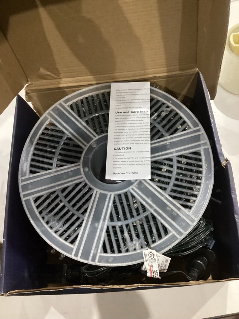 Condition photo showing Good Condition for WATERGLIDE 1000 LED Christmas String Lights, 328 FT Green Wire LED Decorative Fairy Lights with Remote & 8 Modes, Waterproof for Outdoor Xmas Holiday Party Garden Wedding Home Decor, Warm White