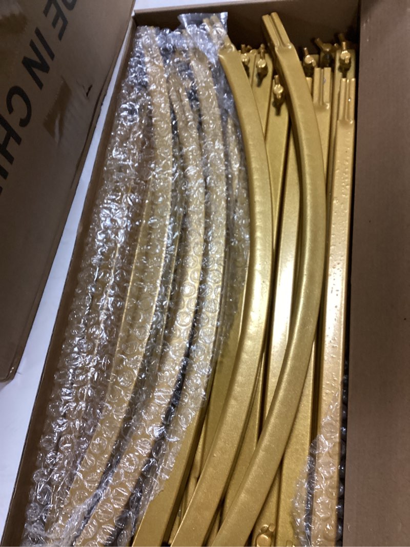 Condition photo showing Good Condition for Wokceer Wedding Arch Backdrop Stand 7.2FT, 6.6FT, 6FT Set of 3 Gold Metal Arch Backdrop Stand for Wedding Ceremony Baby Shower Birthday Party Decor 7.2FT, 6.6FT, 6FT Gold