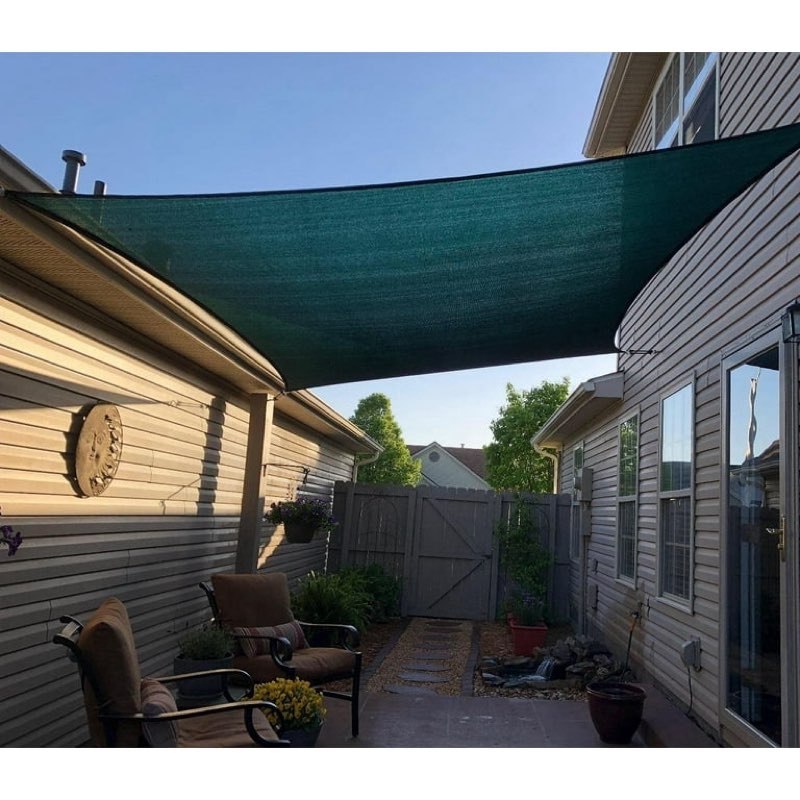 Quictent 20x16ft Rectangular Sun Shade Sail 185G HDPE Canopy 98% UV Block Outdoor Patio Garden Commercial Deck with Hardware Kit (green) 20 x 16 ft Rectangle 