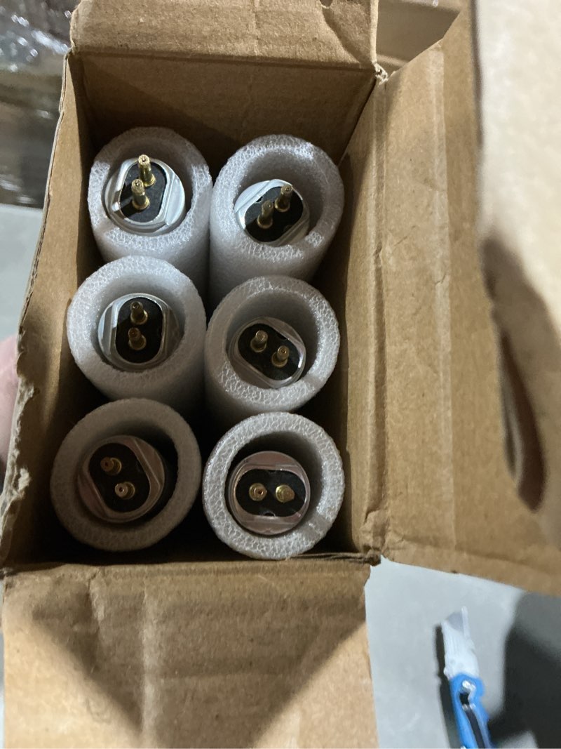 Condition photo showing As Is for 22 inch f14t5/cw fluorescent light bulb, 4100k cool white, t5 14 watt fluorescent replacement bulb for counter and cabinet fixture, g5 base, 6 pack