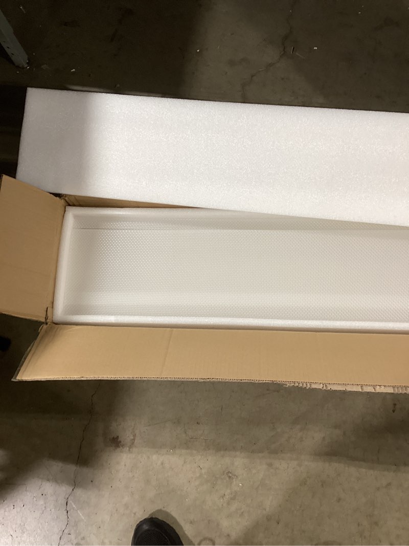Condition photo showing Good Condition for 4 Pcs 48 Inch Fluorescent Light Fixture Covers Replacement Wrap Around Light Cover 4ft Two Bulb Replacement Lens Transparent Square Lenses for 4ft LED Ceiling, Home Kitchen Room