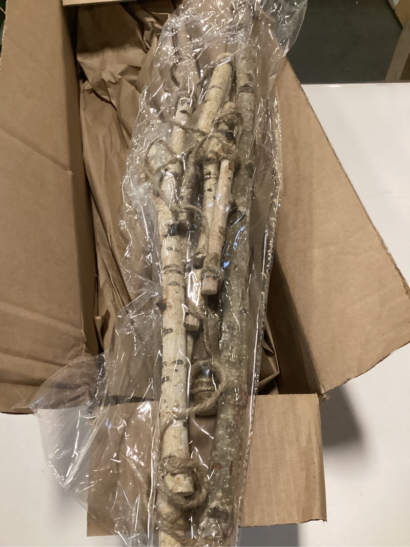 Condition photo showing As Is for GWHOLE Wall Hanging Christmas Tree, Christmas Tree Ladder with Star Topper for Hanging Xmas Decoration Ornaments Photos